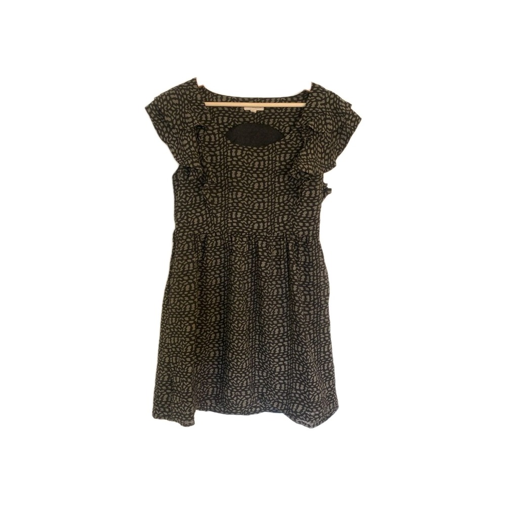 Mind Code Cottage Dress Size‎ Small Ruffle Sleeve Pleated All Over Print
